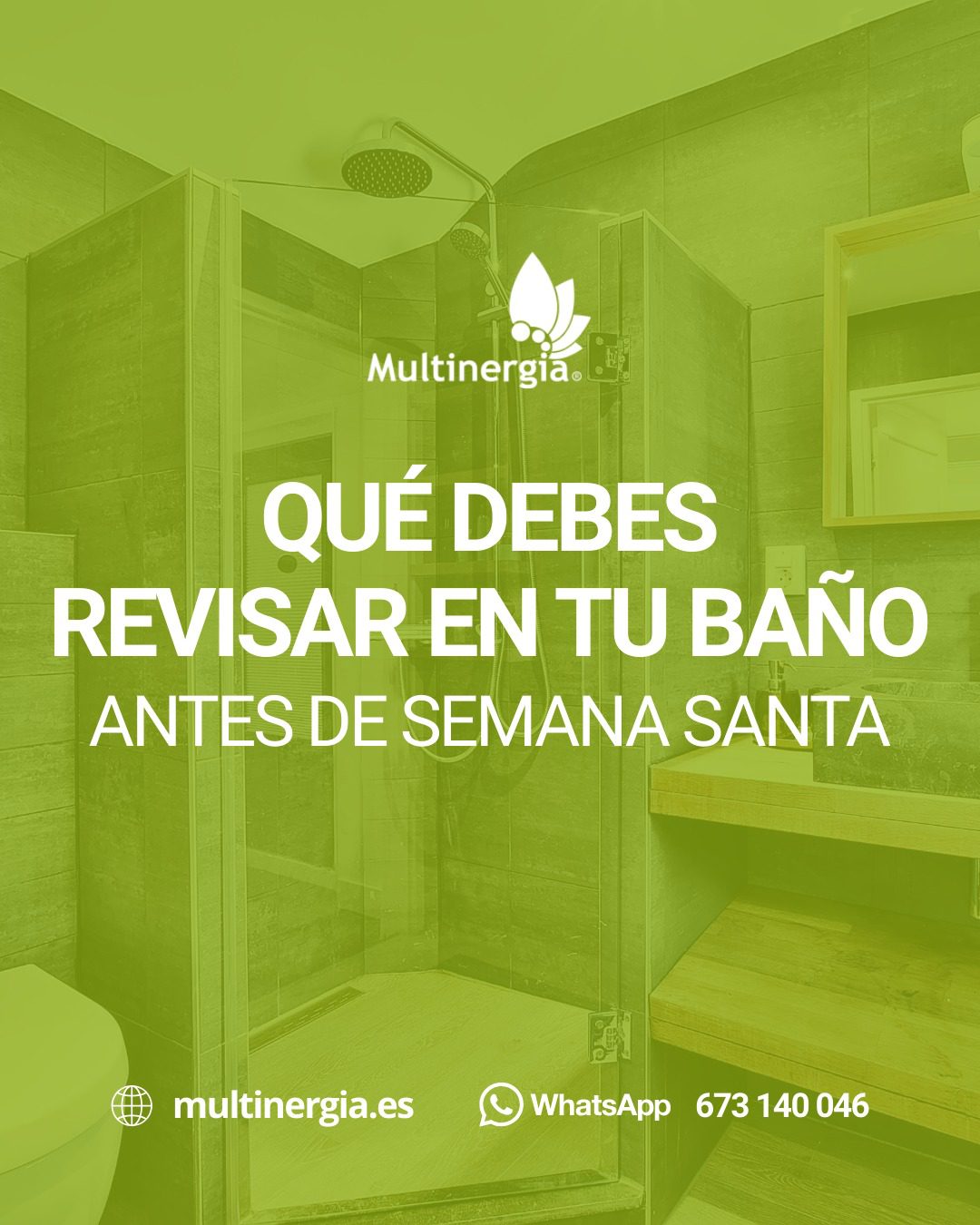 En épocas de mayor uso del hogar por visitas y familiares, como Semana Santa, el baño es una de las zonas que más trabaja.

 Antes de recibir visitas en casa, conviene revisar puntos clave como:
• Cisternas y mecanismos internos. 🚽
• Griferías y duchas. 🚿
• Sistemas de agua caliente. 🔥
• Spas/jacuzzis, si los hay. 🛁

Pequeñas revisiones a tiempo ayudan a evitar imprevistos cuando el uso se intensifica. ⏱️🔍

Consúltanos sin compromiso y te asesoramos. 😊
Whatsapp 673 140 046
🌐 https://www.multinergia.es 

#serviciotecnicooficial #equipamientodebaño #fontaneriaprofesional #osmosisinversa
#descalcificador #tratamientodelagua #fontaneriasevilla #fontaneriacordoba #multinergia #spa #jacuzzi