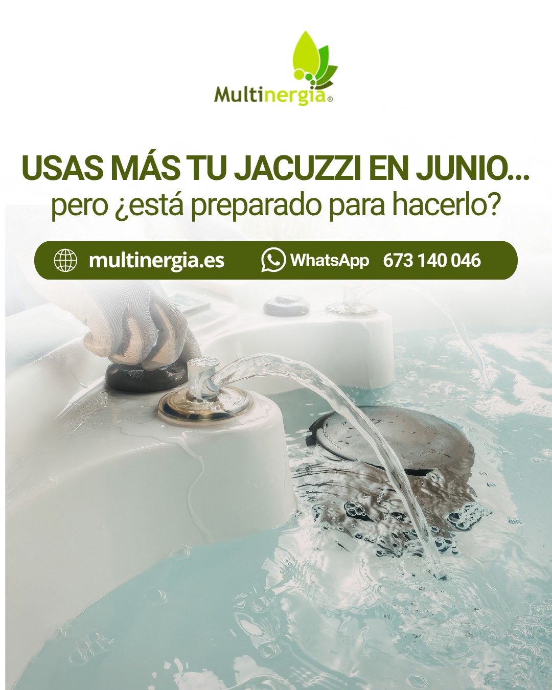 🛁☀️ Con la llegada del buen tiempo, tu jacuzzi/spa vuelve a utilizarse con más frecuencia. Y cuanto mayor es el uso, mayor es también la exigencia para todo el sistema.
Por eso, antes de comenzar la temporada, conviene revisar algunos puntos clave:
• Limpieza del circuito interno.
• Estado de los filtros y sustitución periódica (recomendable cada 6 meses). 🔄
• Correcto funcionamiento de bombas y jets. ⚙️
• Equilibrio y calidad del agua. 💧
Uno de los mantenimientos más importantes, y muchas veces olvidado, es precisamente el cambio de filtros. Un filtro en mal estado dificulta la correcta circulación del agua y obliga al sistema de filtración a trabajar más de la cuenta, pudiendo afectar al rendimiento de bombas y circuitos con el tiempo.
Además de mejorar la limpieza del agua, un mantenimiento adecuado ayuda a prevenir averías y a prolongar la vida útil del equipo. 🔧
Un spa preparado no solo funciona mejor, también se disfruta más durante toda la temporada. ✅
Antes de volver a utilizar tu jacuzzi/spa esta primavera, asegúrate de que todo está en orden. 🔍
Consúltanos sin compromiso y te asesoramos. 😊
Whatsapp 673 140 046
🌐 https://www.multinergia.es
#serviciotecnicooficial #equipamientodebaño #fontaneriaprofesional #osmosisinversa
#descalcificador #tratamientodelagua #fontaneriasevilla #fontaneriacordoba #multinergia #spa #jacuzzi
