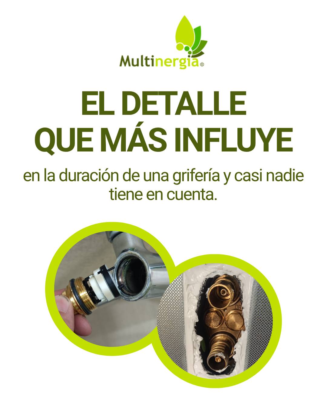 Cuando pensamos en el cuidado de una grifería solemos fijarnos en la limpieza exterior, pero la mayor parte del desgaste ocurre en su interior. 🚿
Hay pequeños hábitos que pueden ayudar a prolongar su vida útil:
• Evitar forzar las manetas al abrir o cerrar. ⚙️
• Limpiar los aireadores de forma periódica. 💧
• Utilizar productos adecuados para su limpieza. 🧼
• Revisar los primeros síntomas de un funcionamiento irregular.
Las griferías técnicas están diseñadas para durar muchos años, pero un uso adecuado y un mantenimiento básico marcan la diferencia.
En muchas ocasiones, prevenir resulta mucho más sencillo que reparar.
Los pequeños cuidados de hoy pueden evitar grandes problemas mañana. 🔍
✅ Consúltanos. ✅
🌐 https://www.multinergia.es
WhatsApp 673 140 046