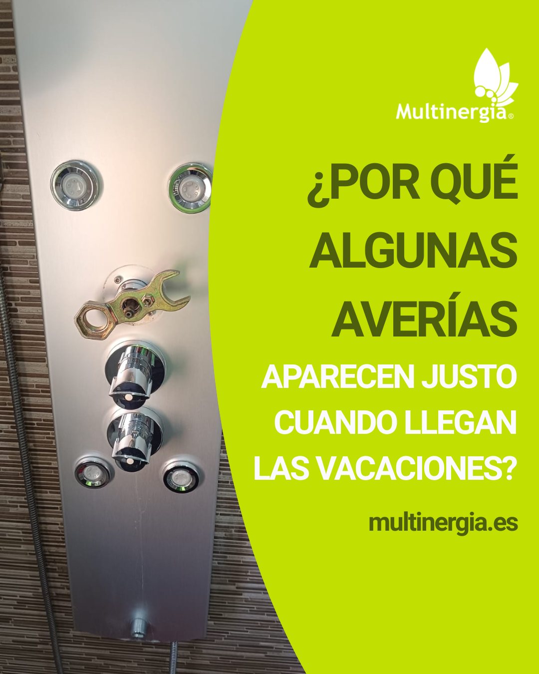 Es una situación más habitual de lo que parece: todo funciona correctamente durante meses… y justo cuando llegan las vacaciones aparece una avería. 🏖️
¿A qué se debe? En esta época del año aumenta considerablemente el uso de:
• Duchas. 🚿
• Cisternas. 🚽
• Griferías. 💧
• Spas y sistemas de hidromasaje. 🛁
Ese uso más intensivo puede hacer visibles pequeños desgastes que hasta ese momento habían pasado desapercibidos.
Por eso, cuando un equipo comienza a hacer un ruido diferente, pierde caudal o no responde igual que antes, conviene prestarle atención.
Detectar esos pequeños cambios a tiempo ayuda a evitar averías más importantes.
Escuchar tu instalación también es una forma de cuidarla. 👌
Si deseas más información, consúltanos sin compromiso.
Whatsapp 673 140 046
🌐 https://www.multinergia.es